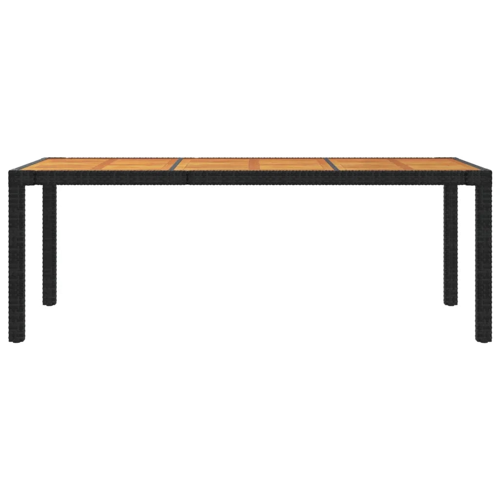 Set da Pranzo da Giardino 7 pz con Cuscini in Polyrattan Nero 3094837