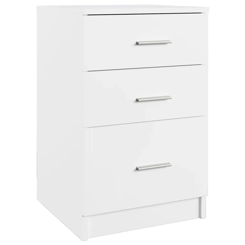 Comodino Bianco 40x40x63 cm in Legno Multistrato 808639
