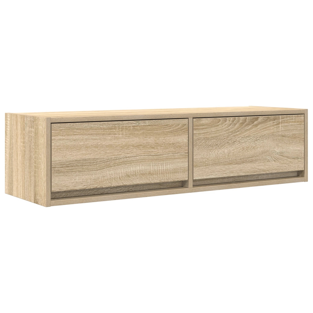 Mobile TV  in Rovere Sonoma 100x31x25,5 cm in Legno ingegnerizzato
