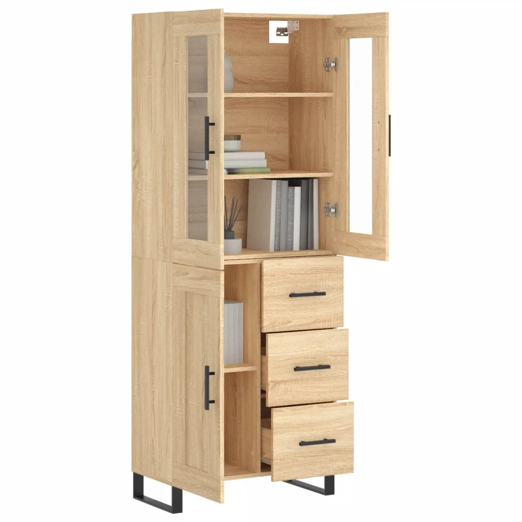 Credenza | Madia | Buffet da pranzo | Armadio da pranzo Rovere Sonoma 69,5x34x180 cm in Legno Multistrato