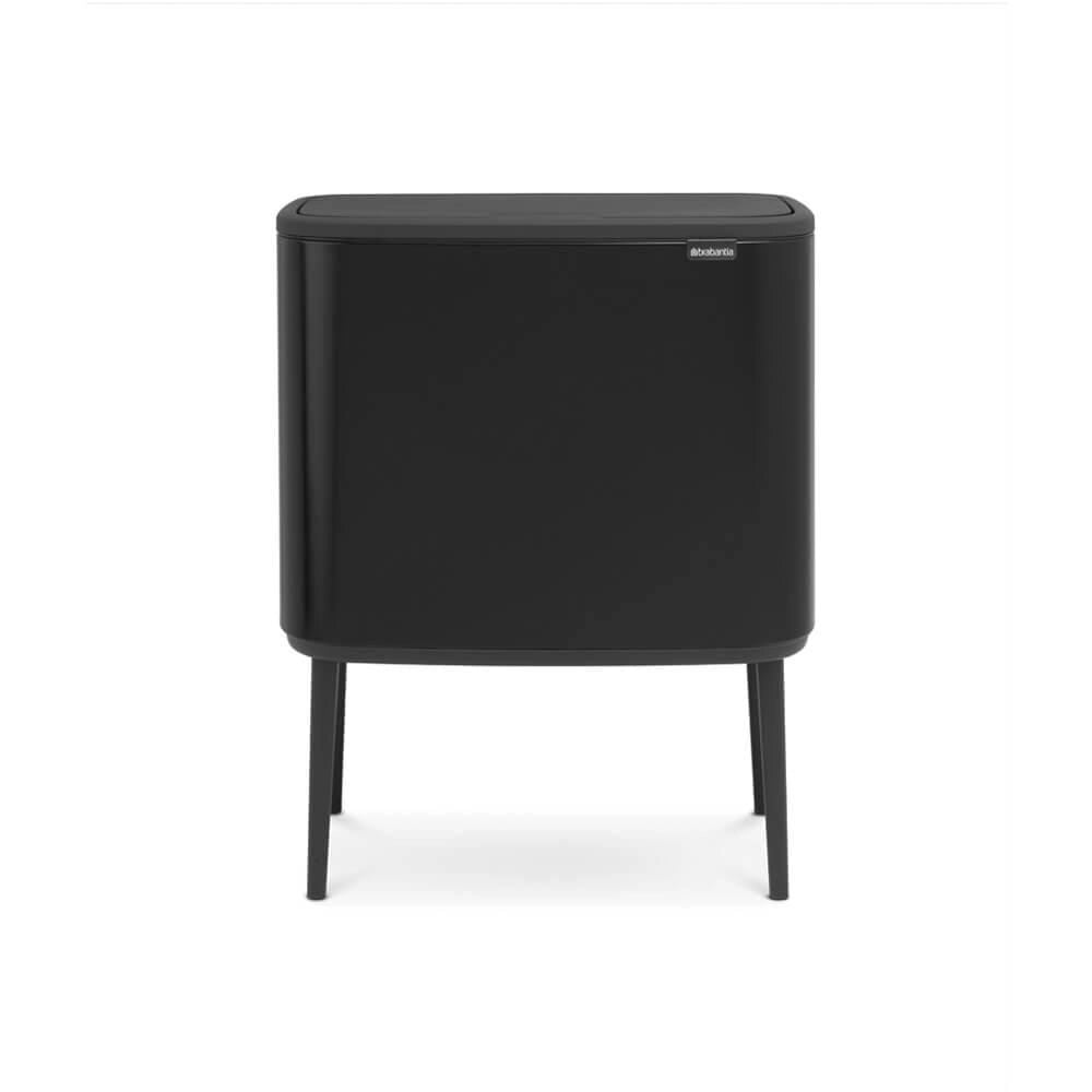 Brabantia 316203 Bo Touch Bin Pattumiera 2 Secchi 11+23 Litri Apertura Soft-Touch Piedini Regolabili colore Nero Opaco