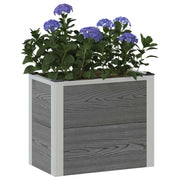 Fioriere | Cassetta per fiori | Letto rialzato da giardino Grigio 50 x 30 x 22 cm