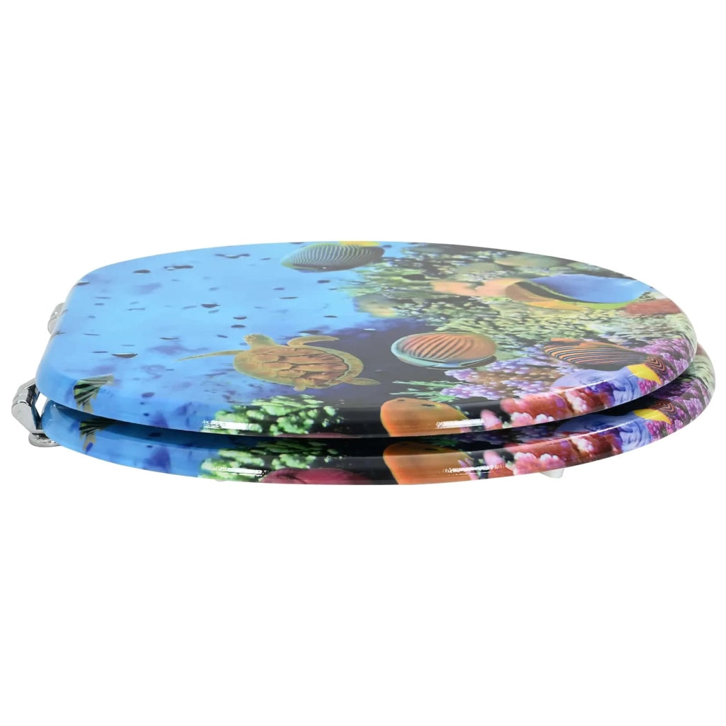 Sedile per toilette con chiusura morbida Blu mare profondo 42027208
