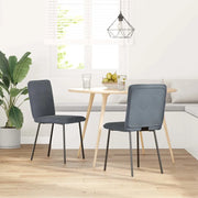 Sedie da Pranzo 2 pz Grigio Scuro in Velluto 4101210