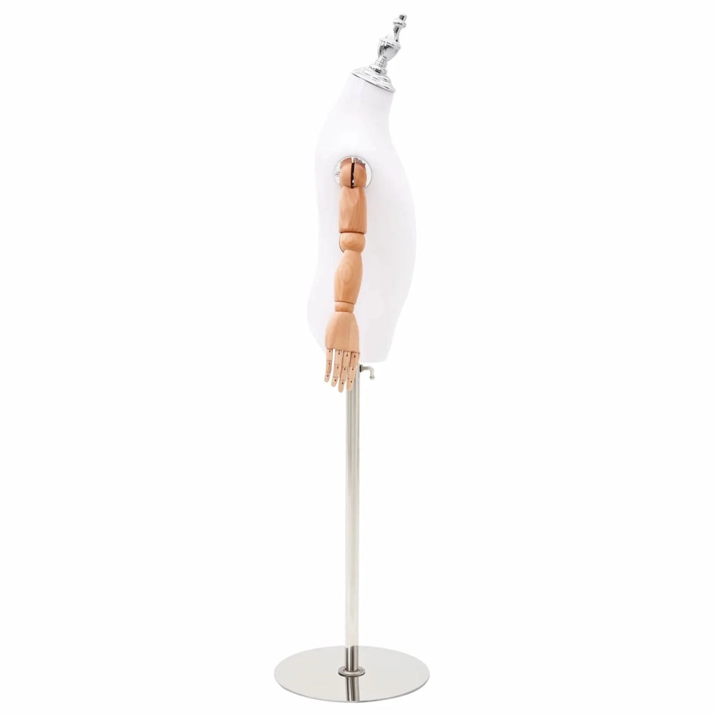 Manichino Regolabile 120-150 cm con Base Unisex PP Bianco 42041709