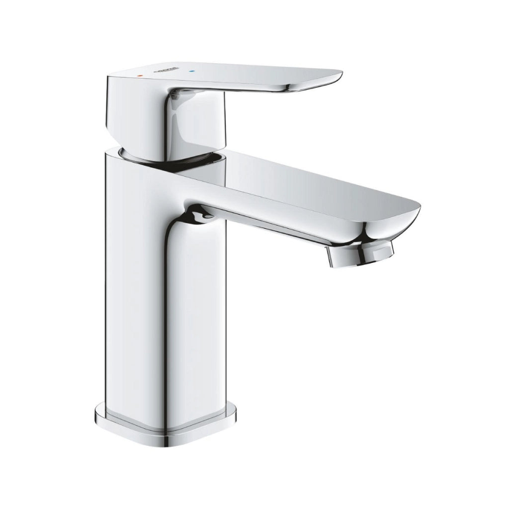 RUBINETTO MISCELATORE MONOCOMANDO CROMATO PER LAVABO CON PILETTA CLICK CLACK SERIE CUBEO - SCARICO 11/4 - CON PILETTA CLIK CLAK  - GRO