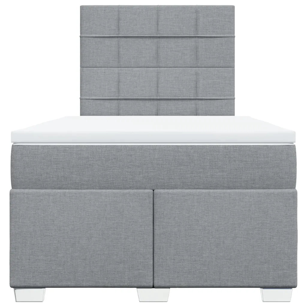 Giroletto a Molle con Materasso Grigio Chiaro 120x190cm Tessuto 3292727