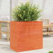 Fioriera Giardino-Vaso da Esterno-Contenitore per Piante Marrone Cera 70x40x68,5cm Legno Massello Pino