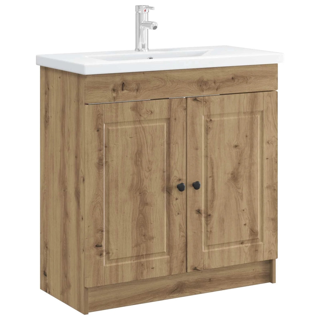 Mobiletto da bagno sotto il lavello Rovere Artigianale 890083