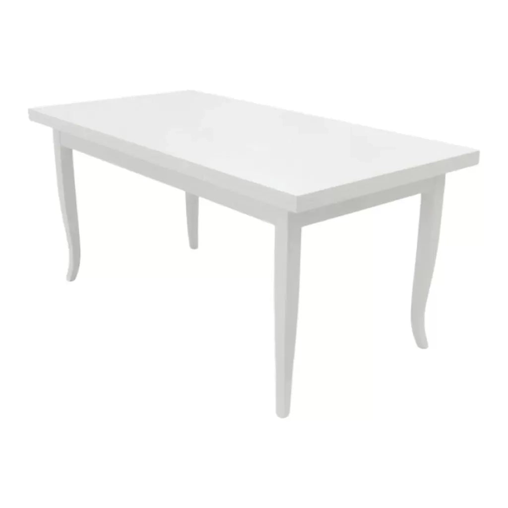Tavolo rettangolare allungabile legno bianco 140 x 80 (1005) - Mobili 2G