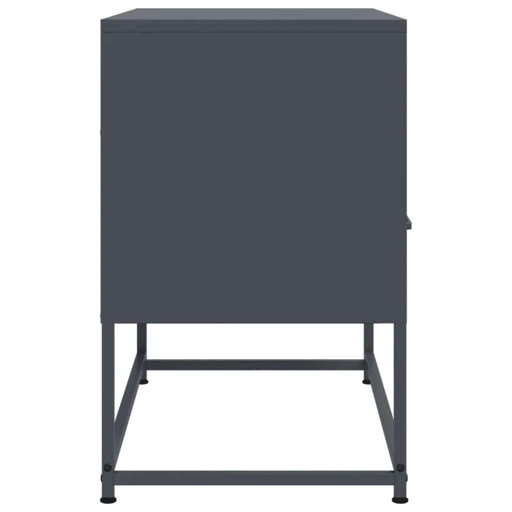 Mobile TV multimediale mensola TV credenza TV sala da pranzo soggiorno camera da letto 68 x 39 x 60,5 cm acciaio antracite 02_0026404