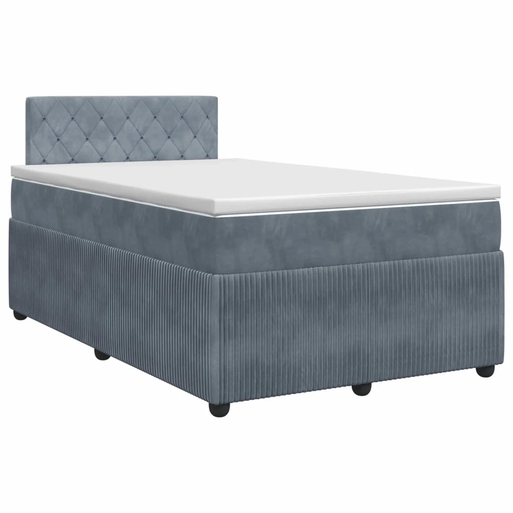 Letto box spring con materasso Grigio Scuro 120 x 190 cm 3451632