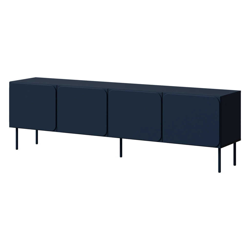 Mornago, Mobile Porta tv un Ripiano, 200x42x60h cm blu