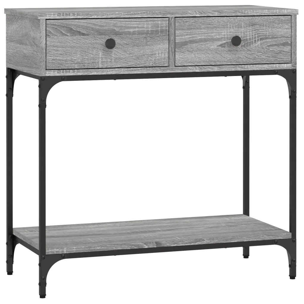 Tavolino Consolle | Tavolo d'Ingresso Grigio Sonoma 75x34,5x75cm Legno Multistrato