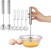 Set di 6 Spatole a Spirale in Acciaio Inossidabile per Mescolare Salsa, Battere Uova e Scaldare Latte