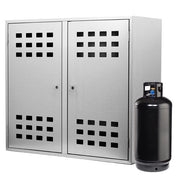 Cassetta da esterno per 2 bombole gas da 15 kg in lamiera zincata 90x98x42 cm