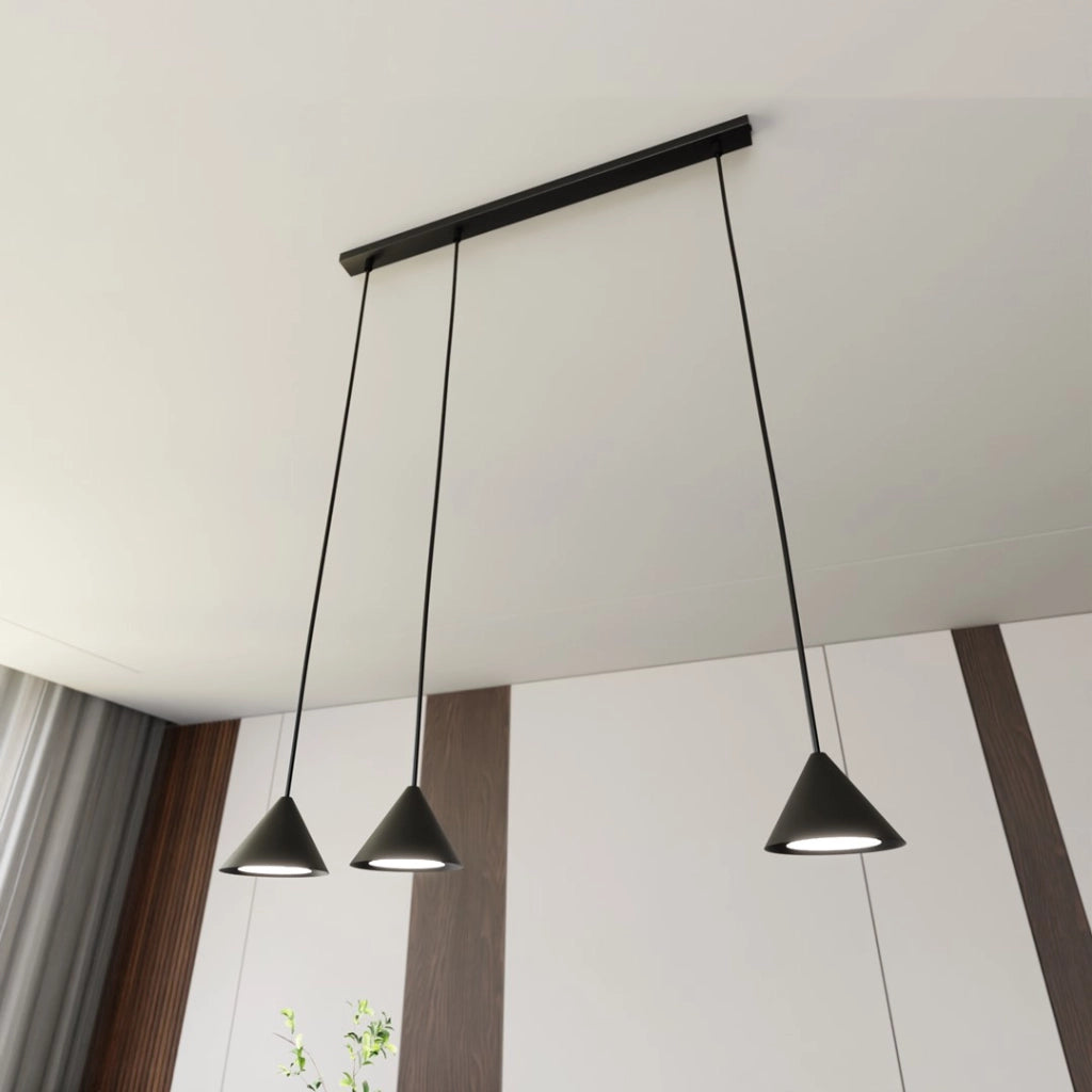 Lampada a sospensione nera ELIT 3 luci GX53 Emibig