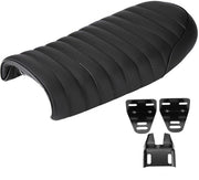 Sedile per Motocicletta in Stile Vintage - Pelle in PU - Impermeabile - Supporti di Montaggio - Sensazione di Comfort durante la Sosta - Facile da Pulire - Copricuscino per Motocicletta