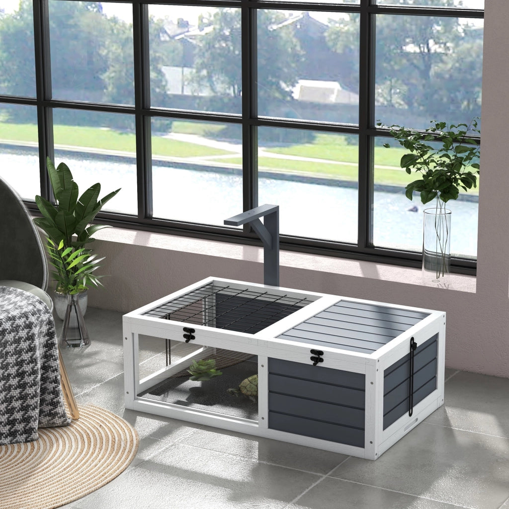 Gabbia per animali piccoli tortue ¨C zephmum ¨C grigio 81x48x31.5 cm