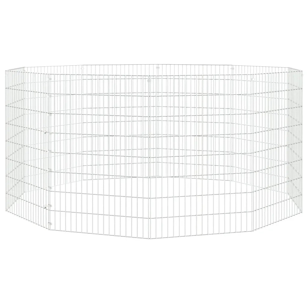 Conigliera con 10 Pannelli 54x80 cm Ferro Zincatocod mxl 95206