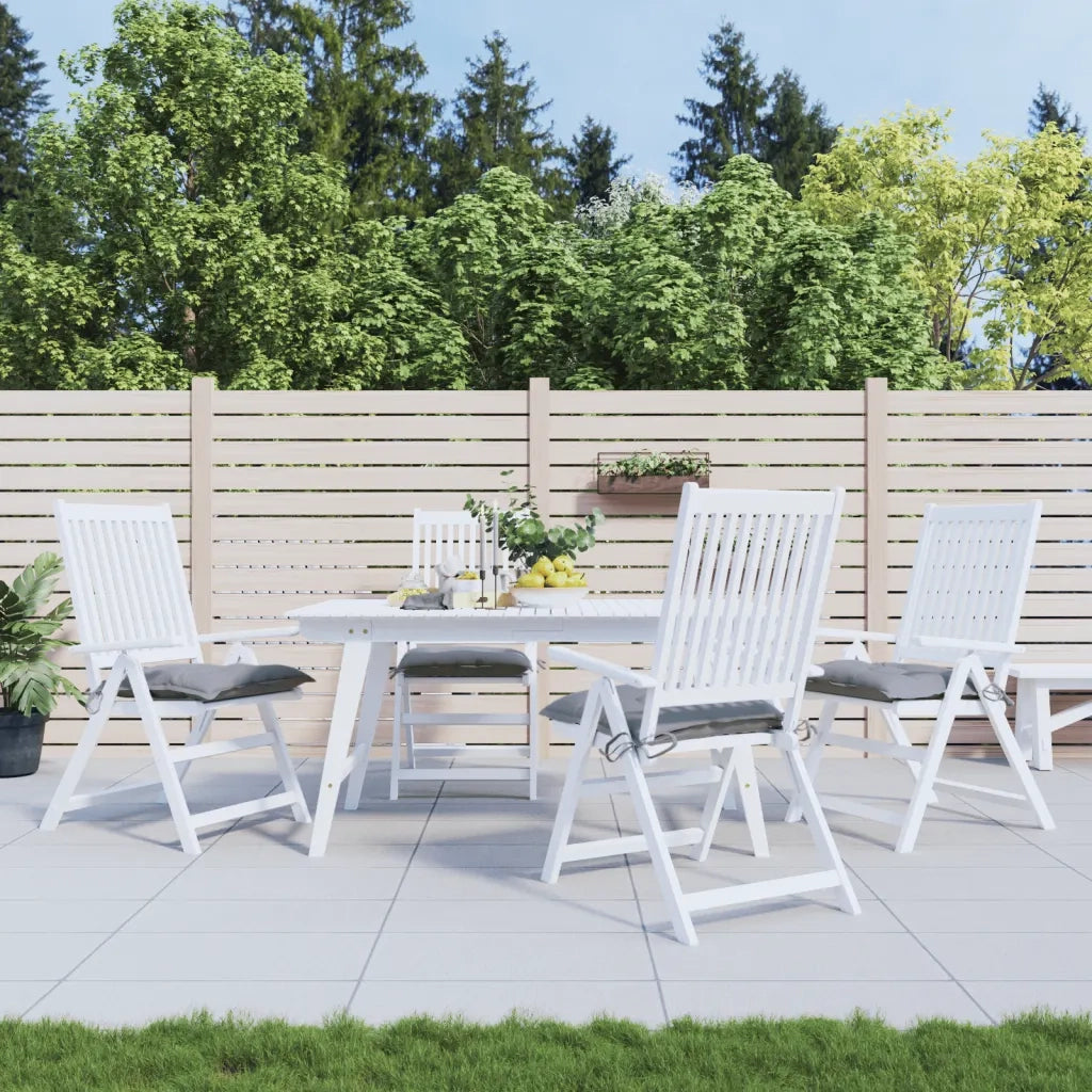 Cuscini per Sedia 4 pz Grigi 40x40x7 cm in Tessuto Oxford 361454