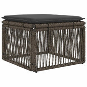 Poggiapiedi Grigio polyrattan 42026723