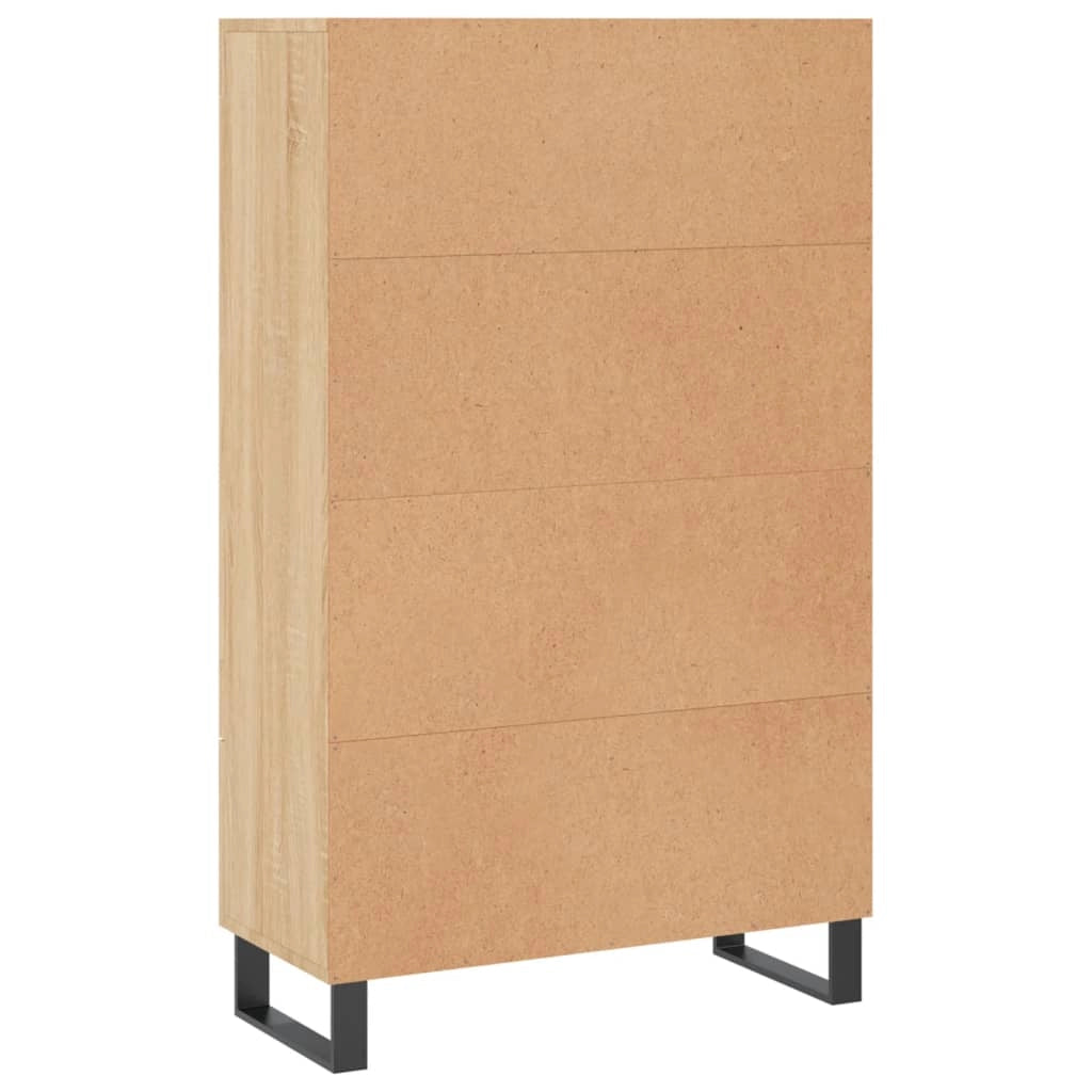 Buffet credenza cassettiera armadio mobile contenitore organizer cucina soggiorno salotto rovere Sonoma alto 69,5 x 31 x 115 cm legno ingegnerizzato marrone 02_0034083