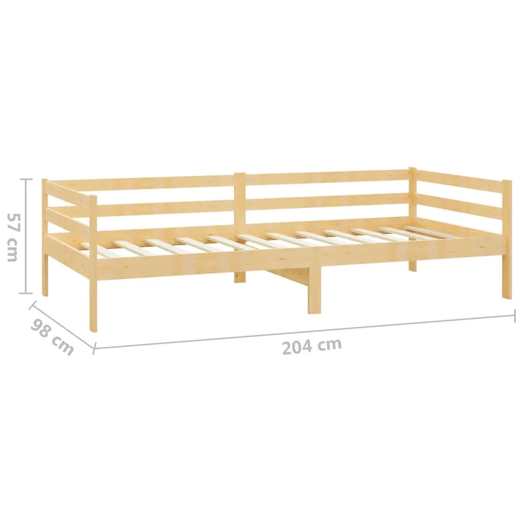 Divano letto | Sof¨¤ letto | Letto singolo con Materasso 90x200 cm Legno Massello di Pino