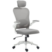 Sedia da ufficio in rete traspirante ¨C zephmum ¨C grigio, regolabile in altezza