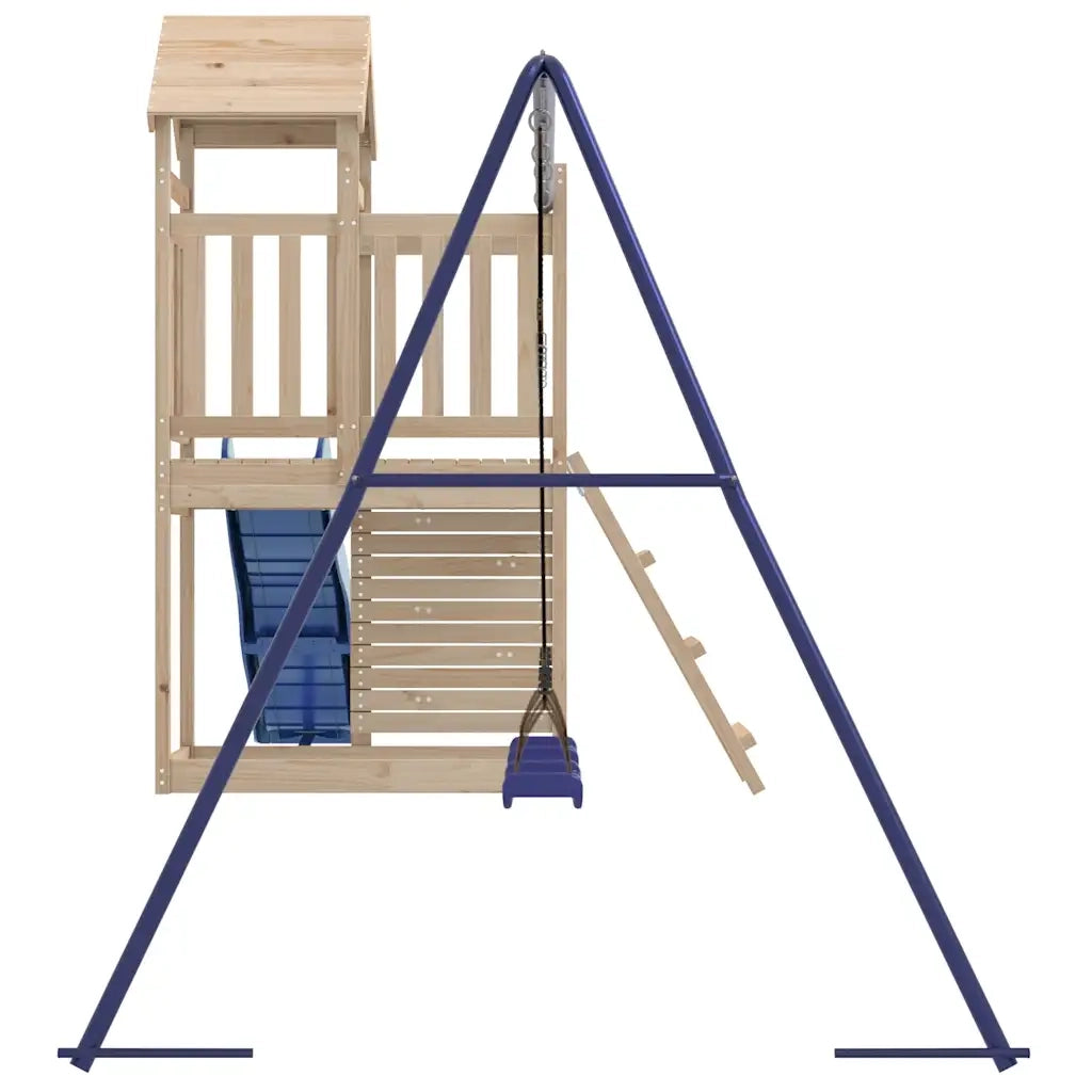 Set da Gioco da Esterno in Legno Massello di Pino