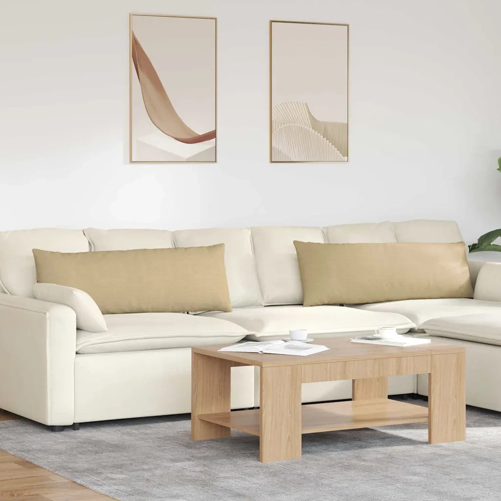 Cuscini da Divano 2 pz | Cuscini per sedie Grigio Verde 120 x 40 cm