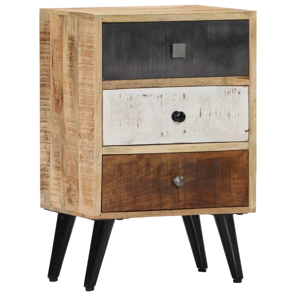 Comodino 40x30x60 cm in Legno Massello di Mango cod mxl 31013