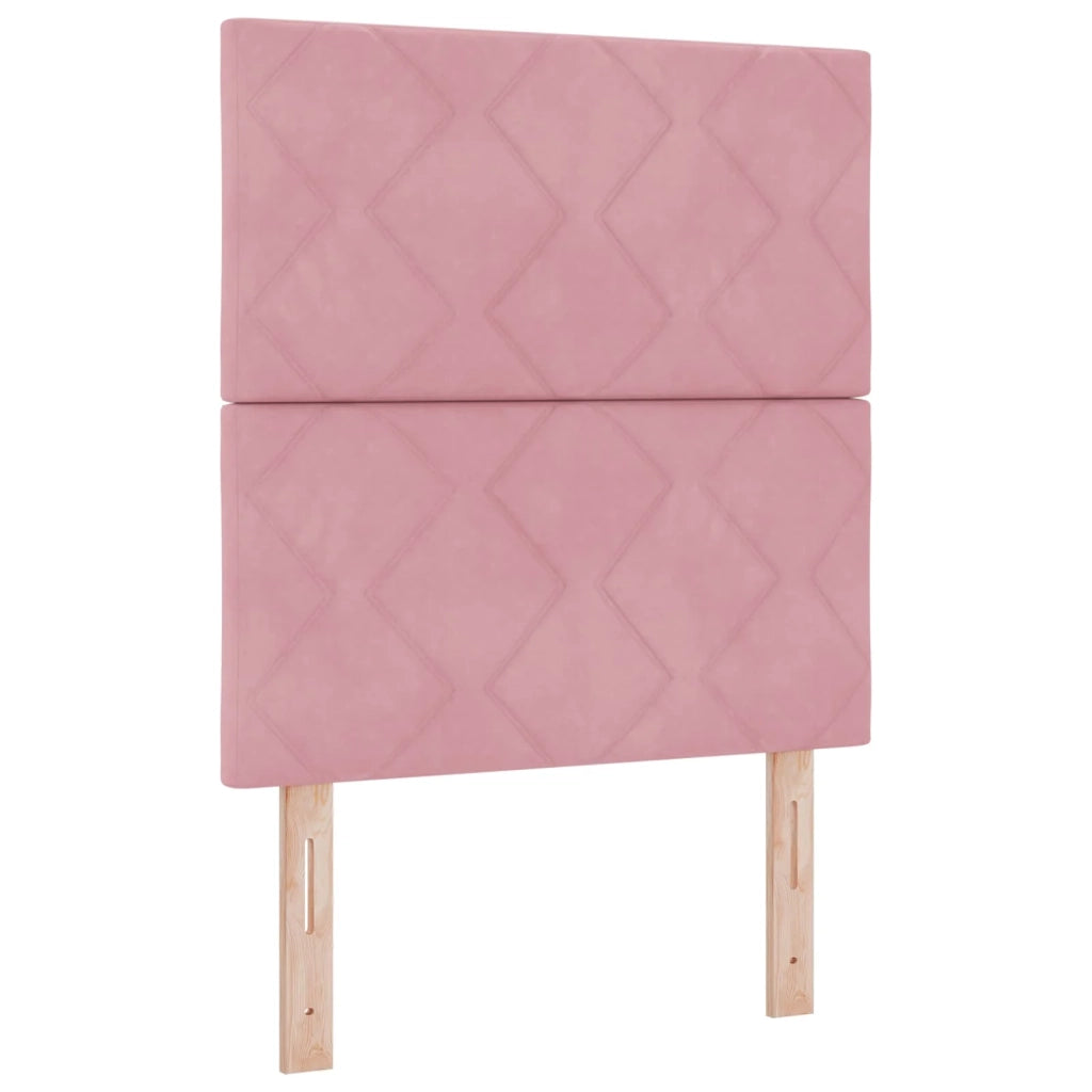 Letto ottomano con materasso Rosa 80 x 200 cm Velluto 3457760