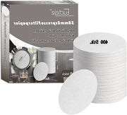 400 pezzi di carta filtro per caffè espresso 58mm - Sostituzione filtro di carta per caffè a forma rotonda bianca per portatori di strainer 58mm
