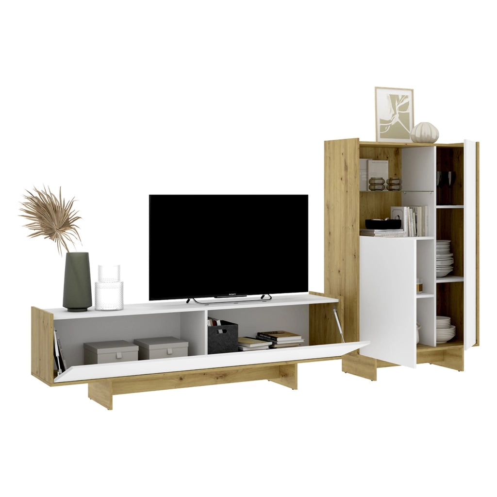 Walla, set Mobili da Soggiorno Cassetti, Bianco