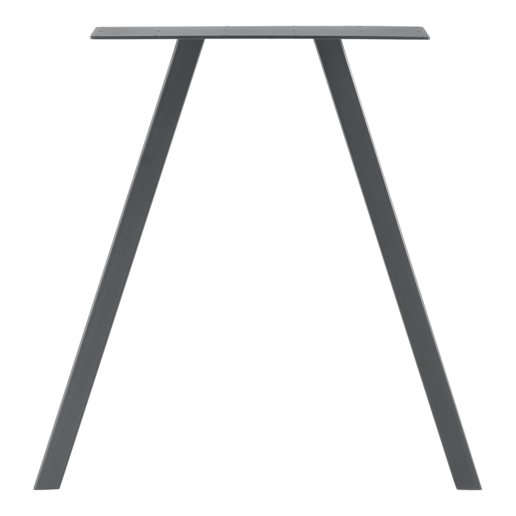 Set di 2 Gambe in Acciaio per Mobili Fai da Te - Altezza 72 cm - incl. Feltrini - Grigio [en.casa]