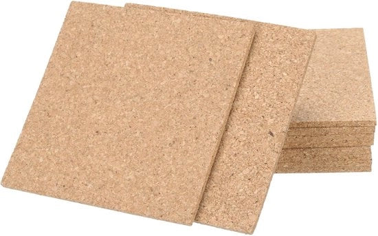 30 pezzi di supporti per bicchieri in legno di quercia 3 mm di spessore Supporti quadrati per bicchieri, mok, ufficio, casa 4 x 4