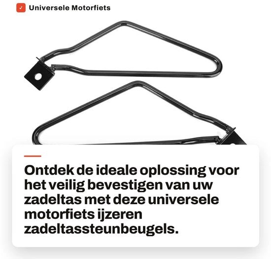 Sostegni di sostegno per sospensione universali - Prestazioni stabili - Progettazione sicura - Accessori pratici - Alta affidabilità - Senso di sicurezza in viaggio - Sospensione posteriore 

Modello: Zadeltassteunbeugels 
Codice prodotto: 12345