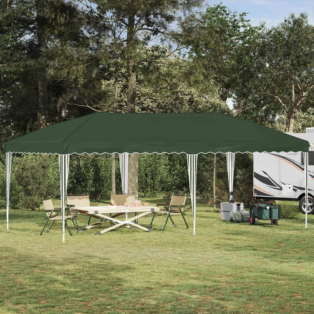 Tenda per feste a pop-up-Gazebo 575 x 290 x 245 cm Verde