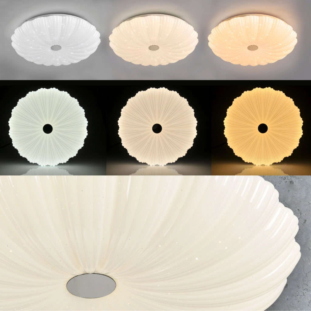Plafoniera LED Polux Flower 48cm 72W con telecomando