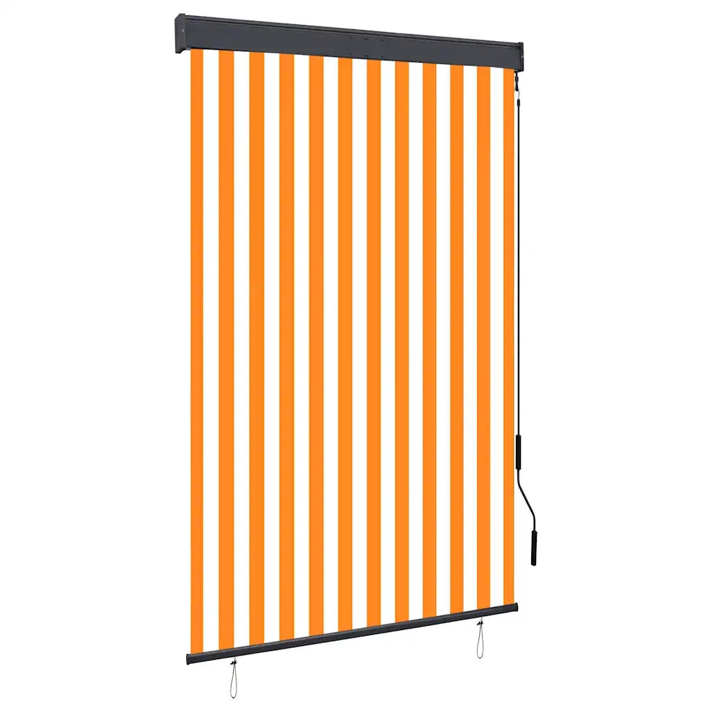 Tenda a Rullo per Esterni 120x250 cm Bianco e Arancione cod mxl 41088
