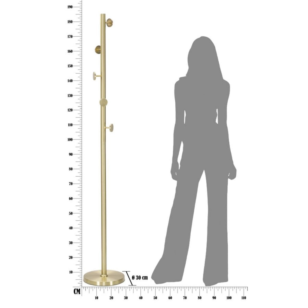 Appendiabiti Glamy in ferro dorato – Ø 30 x H 185 cm