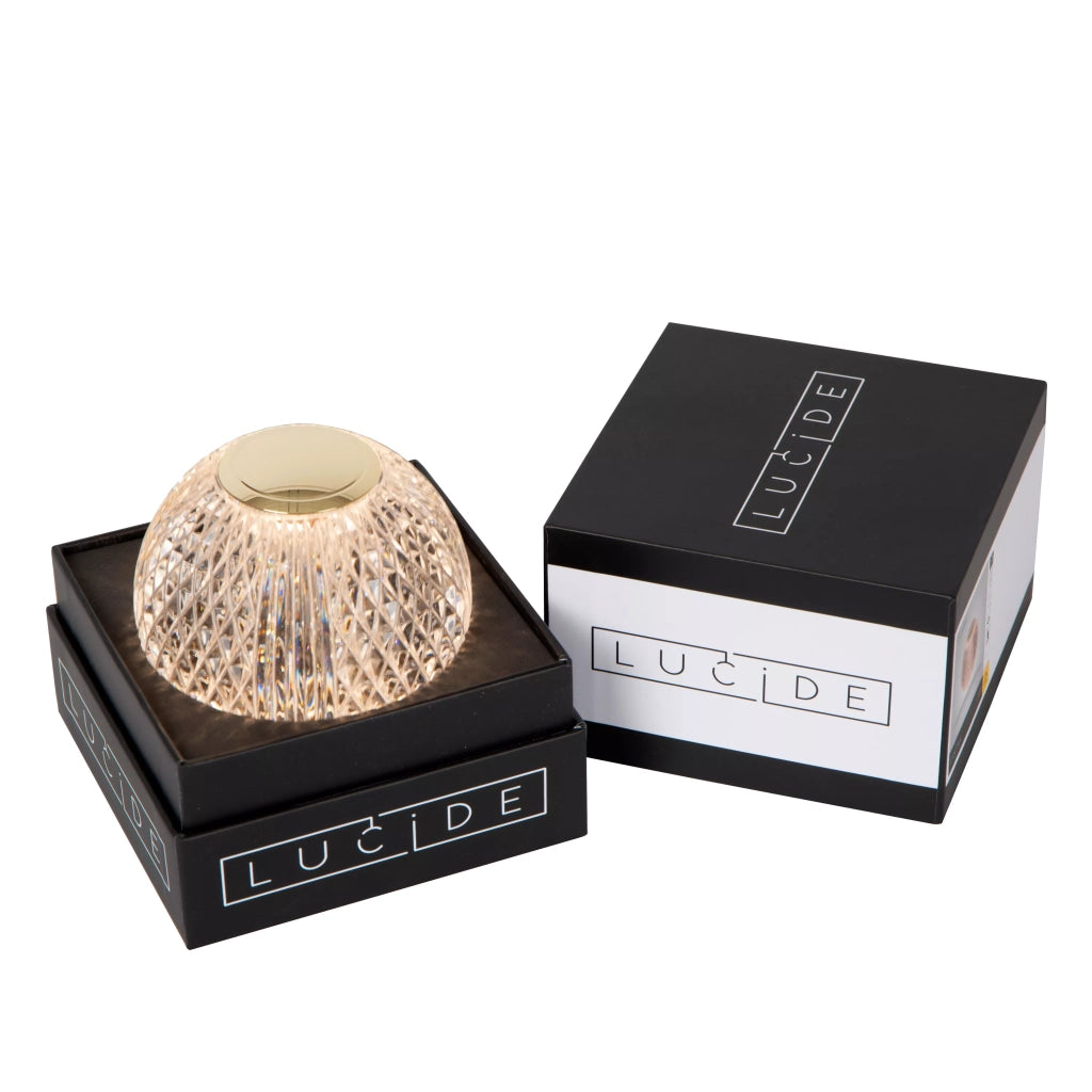 Lampada da tavolo glamour sfera 9cm LED dimmer Lucide