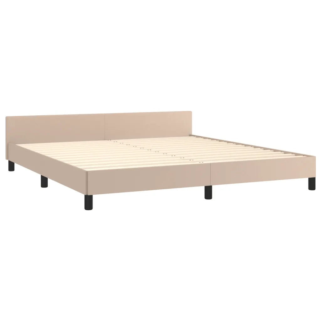 Giroletto con Testiera Cappuccino 180x200 cm in Similpelle