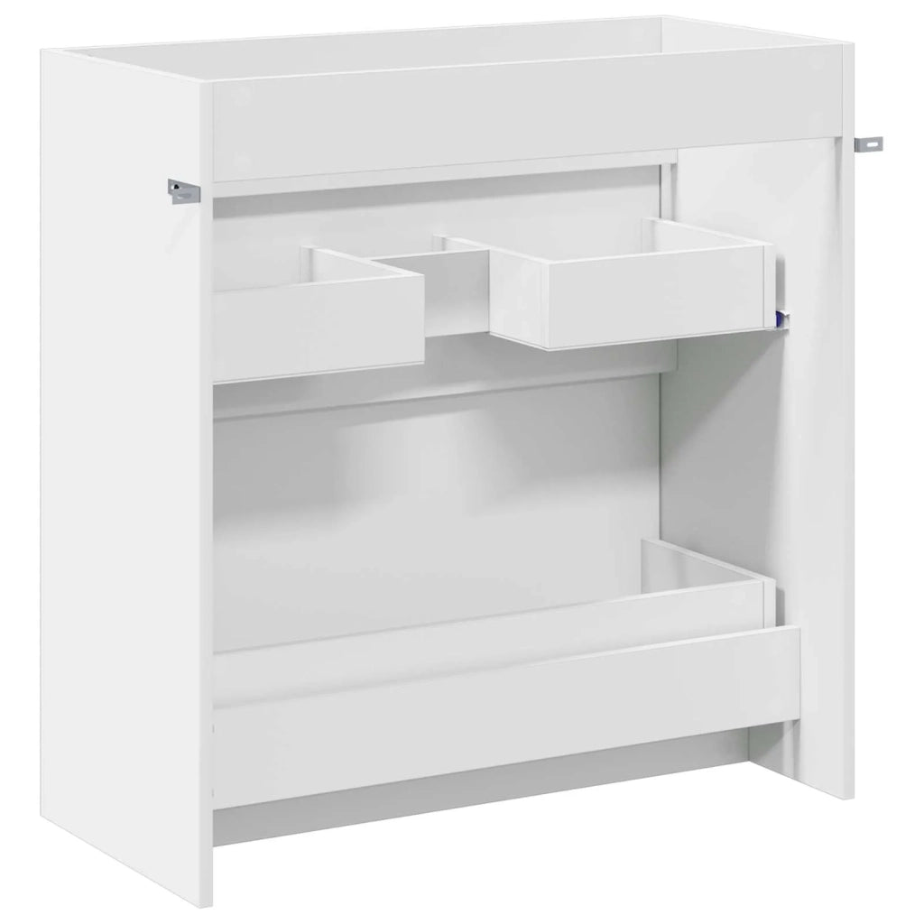 Mobiletto da Bagno Sotto Lavabo Bianco 78,5 x 37,5 x 81 cm