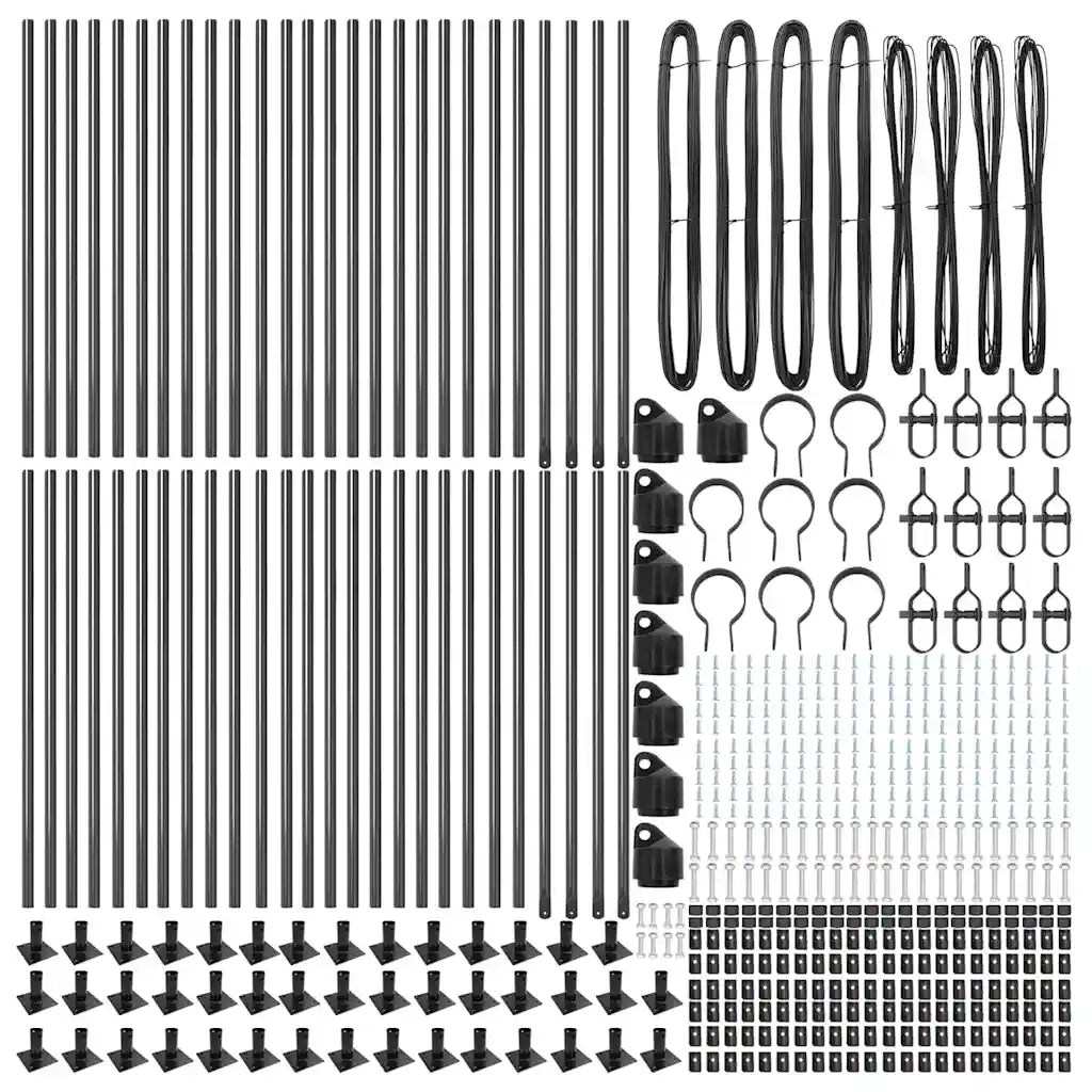 Palo della recinzione 52 pcs Grigio 3,2 x 3,2 x 70 cm 3350240