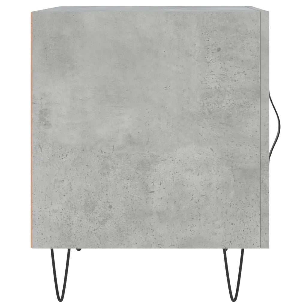 Comodini 2 pz Grigio Cemento 40x40x50 cm in Legno Multistrato