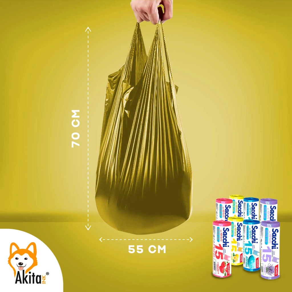 Akitaink Sacchi Spazzatura 45L Brezza Marina 45 Pz