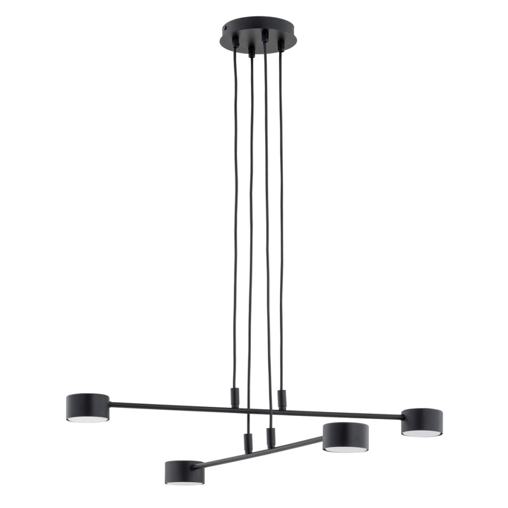 Lampada a sospensione Modus in acciaio nero opaco