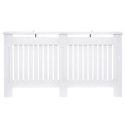Copritermosifone a Doghe in MDF per Casa e Ufficio, 152x19x81 cm, Bianco
